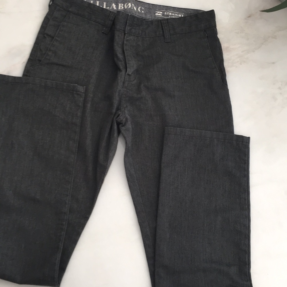 Billabong Boys Charcoal Gray Chino Pants- Size 30